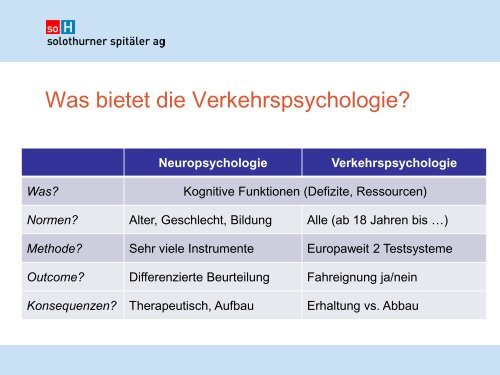 Fahreignung im Alter aus neuropsychologischer Sicht