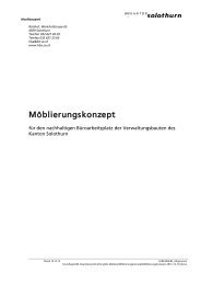 Möblierungskonzept - Kanton Solothurn