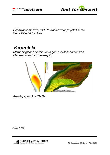 Revitalisierungskonzept Emmenschachen - Kanton Solothurn