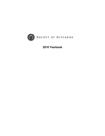 2010 SOA Yearbook - Society of Actuaries