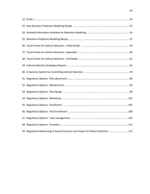 Controlling Indirect Selection under Healthcare Reform - Society of ...