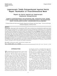 Laparoscopic Totally Extraperitoneal Inguinal Hernia Repair - Sobracil