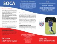 2012-2013 SOCA Travel Tryouts 2012-2013 SOCA Travel Tryouts