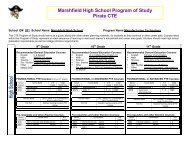 Marshfield High School Program of Study Pirate CTE - Southwestern ...