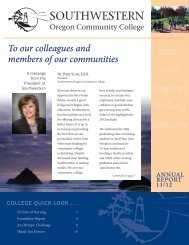 Annual Report 2012 - Southwestern Oregon Community College