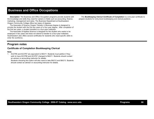 Part 1 3.7.qxp - Southwestern Oregon Community College