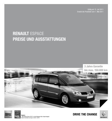 Renault espace pReise und ausstattungen