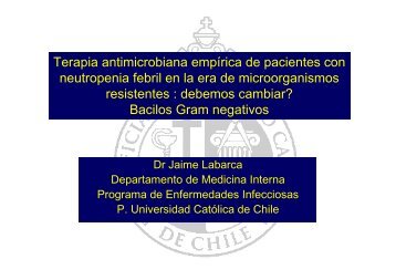 Terapia antimicrobiana empÃ­rica de pacientes con neutropenia febril ...