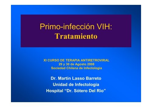 Primo-infecciÃ³n VIH - Sociedad Chilena de InfectologÃ­a