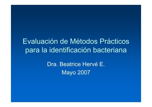 IdentificaciÃ³n Bacteriana - BioPlac Medios