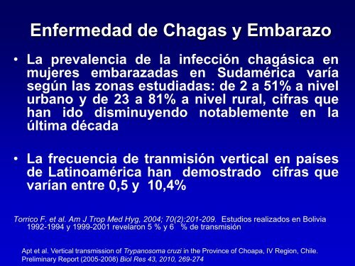 Enfermedad de Chagas en la madre y en el ReciÃ©n Nacido