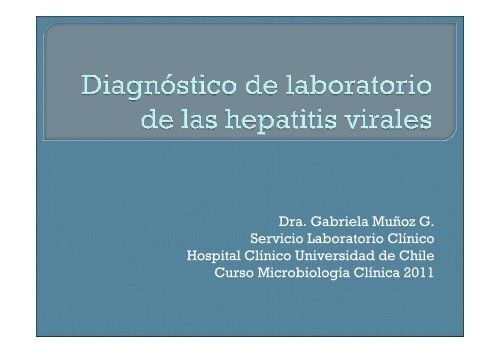 DiagnÃ³stico de laboratorio de las Hepatitis virales