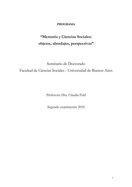 Descargar Programa Feld - Facultad de Ciencias Sociales ...