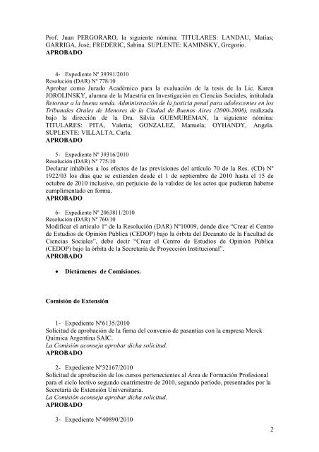orden del dÃ­a 02-11 - Facultad de Ciencias Sociales