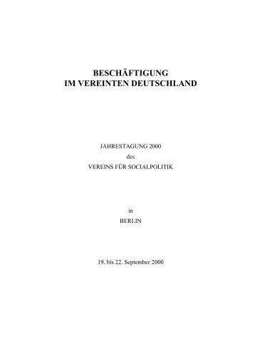 Programm as .pdf - Verein für Socialpolitik