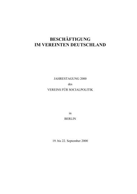 Programm as .pdf - Verein für Socialpolitik