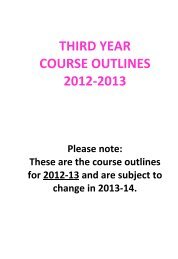 third year course outlines 2012-2013 - School of Social Sciences ...