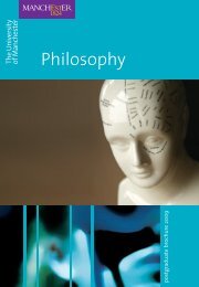 Philosophy at Manchester - School of Social Sciences - The ...