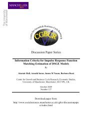 Discussion Paper Series - School of Social Sciences