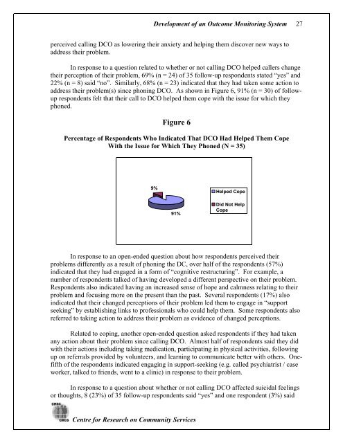 Development of an outcome monitoring system for crisis telephone ...