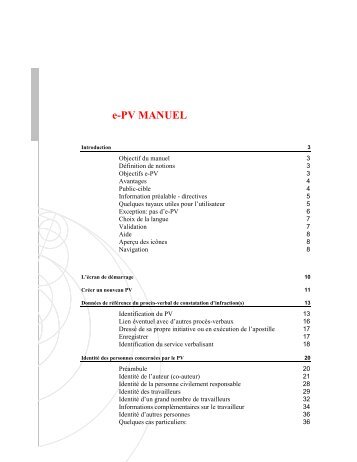 Manuel : comment introduire un ePV? (.pdf) nouvelle fenÃªtre