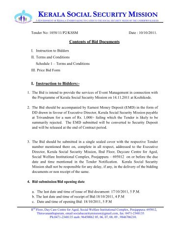 Tender Form for Even Management.pdf - Kerala Social Security ...