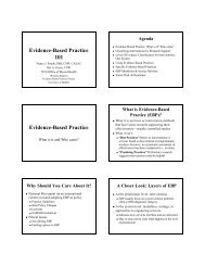 Evidence-Based Practice 101 - UB School of Social Work ...