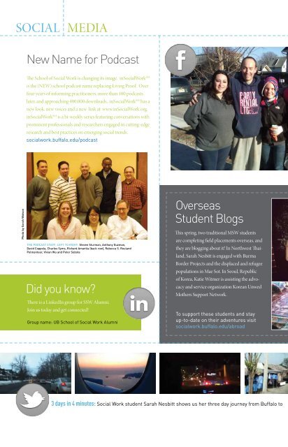 Spring 2013 issue - UB School of Social Work - University at Buffalo