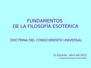 la doctrina del conocimiento universal - Sociedad TeosÃ³fica EspaÃ±ola