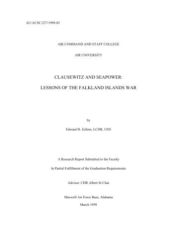Clausewitz and Seapower: Lessons of the Falkland Islands War
