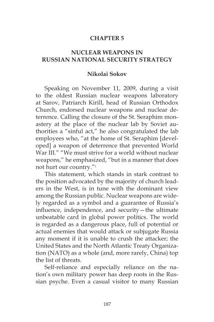 Russian Nuclear Weapons: Past, Present, and Future