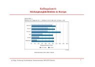 Kolloquium 6: Bildungsungleichheiten in Europa - ETH ZÃ¼rich