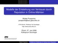 Modelle der Entstehung von Vertrauen durch Reputation in Online ...