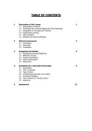 TABLE OF CONTENTS - Department of Sociology