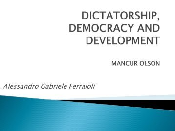 dictatorship, democracy and development mancur olson
