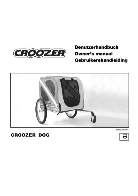 CROOZER DOG Benutzerhandbuch Owner's manual - Bring-a-Baby