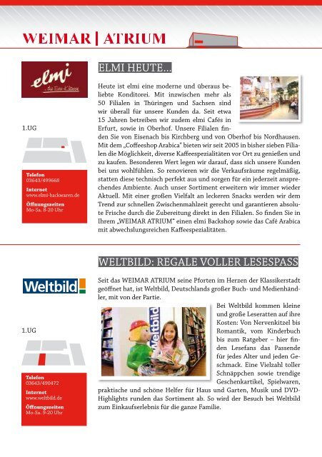 WEIMAR ATRIUM Guide – 1. Ausgabe Herbst / Winter 2011