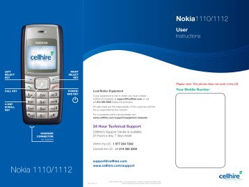 Nokia 1110/1112 - Cellhire