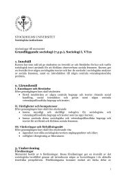 Kursbeskrivning Teori, Sociologi II, HT 2008 - Sociologiska ...