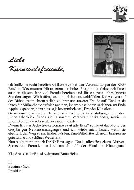 Liebe Karnevalsfreunde, - Kinderkarnevalsgesellschaft Brachter ...