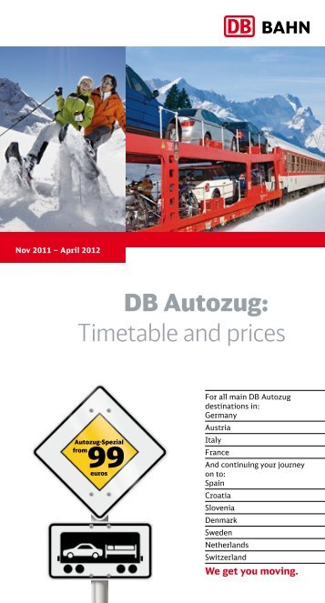 DB Autozug: Timetable and prices