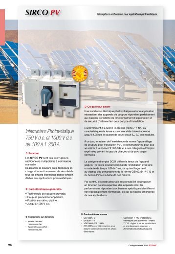 SIRCO PV - Socomec