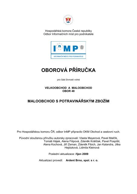 45 Maloobchod potravinami 2009 - Svaz obchodu a cestovnÃ­ho ...