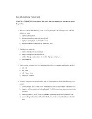 Econ 20B- Additional Problem Set 6 I. MULTIPLE CHOICES ...