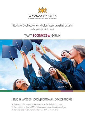 www.sochaczew.edu.pl www.vizja.pl studia wyższe, podyplomowe, doktoranckie