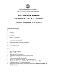 STUDIEHANDLEDNING - Institutionen för socialt arbete - Göteborgs ...