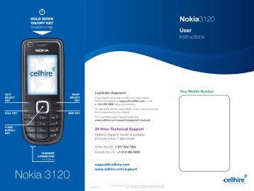 Nokia 3120 - Cellhire