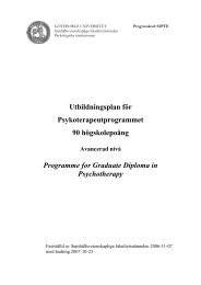 Utbildningsplan - Institutionen för socialt arbete - Göteborgs universitet