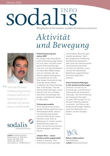 Mitgliederinfo Oktober 2006 - Sodalis Krankenversicherer