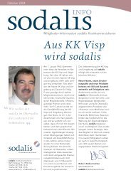 Mitgliederinfo Oktober 2004 - Sodalis Krankenversicherer